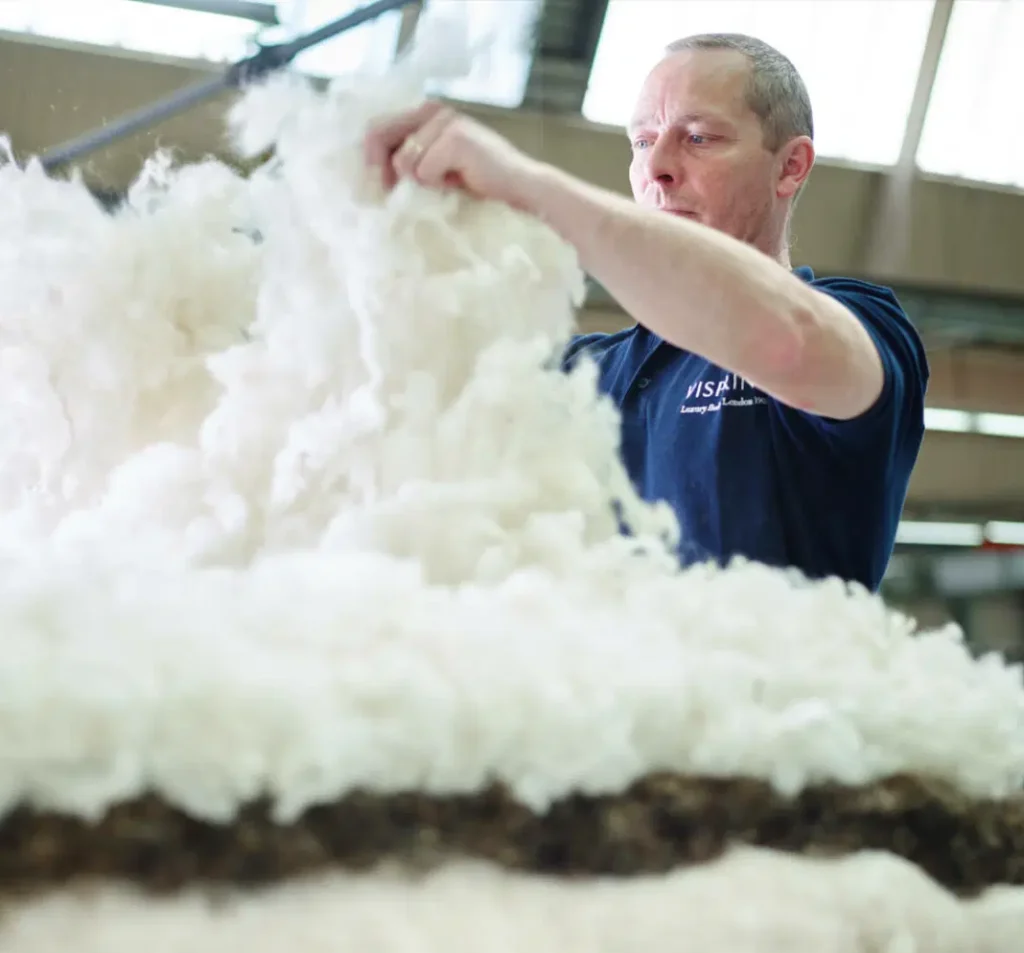 vispring matras opbouw materialen